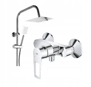 Sprchový set na omietku Gamma ZN1 + sprchová chrómová batéria Grohe BauLoop